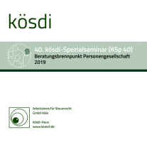 Abbildung: KSp 40 - Beratungsbrennpunkt Personengesellschaft 2019